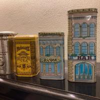 Barattoli in latta multicolore e multifunzionali