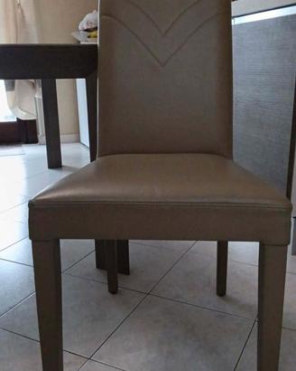 Tavolo con sedie rovere grigio