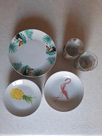 Servizio Piatti 18 pezzi + 6 bicchieri