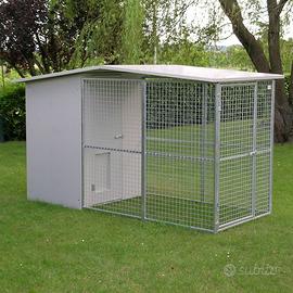 Recinto box cani mod. Modulare 200x300 e tettoia