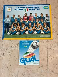 Poster Squadra Verona 84-85 e calendario serie A90