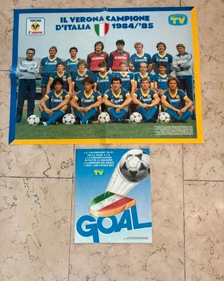 Poster Squadra Verona 84-85 e calendario serie A90