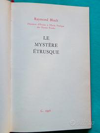 Raymond Bloch,Il Mistero Etrusco, 1956 In francese
