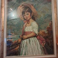 QUADRO RICAMATO - SOGGETTO MONDINA