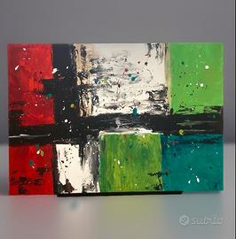 Quadro moderno astratto dipinto a mano 100x70