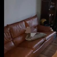 divano letto in pelle 3 posti anni '80