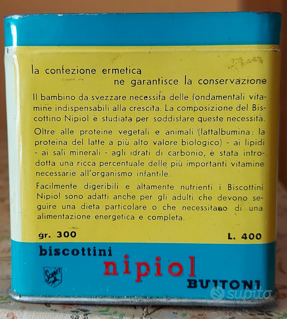 Scatola BISCOTTINI NIPIOL BUITONI - ANNI ' 60 - Collezionismo In vendita  a Palermo