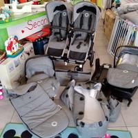 TRIO GEMELLARE BUGAGOO COMPLETO TENUTO BENISSIMO