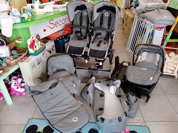 TRIO GEMELLARE BUGAGOO COMPLETO TENUTO BENISSIMO