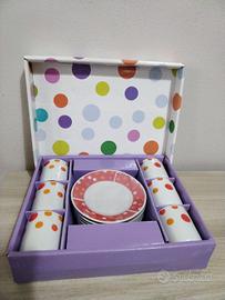 SET 6 TAZZINE CAFFÈ CON PIATTINI