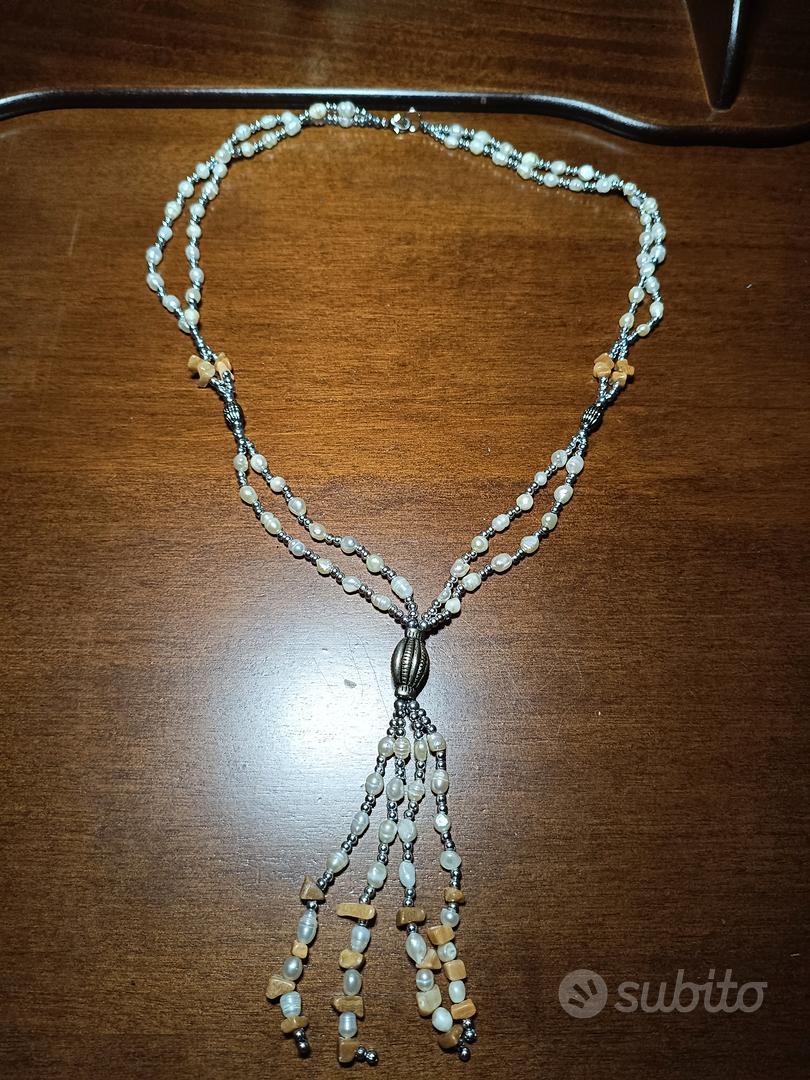 Collana Uomo E Donna In Pelle Intrecciata Con Pendente Bohémien - Perline Etniche E Design Vintage, Regolabile - Foto 5