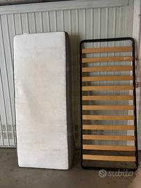 Rete più materasso singolo in memory ikea