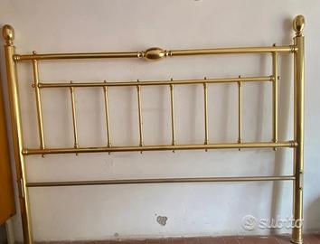 Letto matrimoniale in ottone originale anni '80