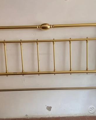 Letto matrimoniale in ottone originale anni '80