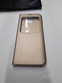 S VIEW COVER ORO S7 EDGE ORIGINALE SAMSUNG