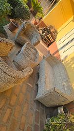 divano di legno completo