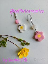 Orecchini anallergici con fiori