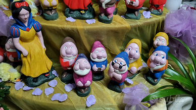 Set biancaneve e i sette nani interno/esterno 8 pz