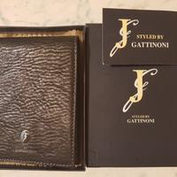 Portafoglio Gattinoni pelle nera anni '90
