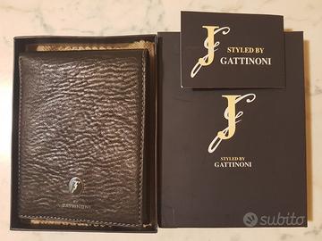 Portafoglio Gattinoni pelle nera anni '90