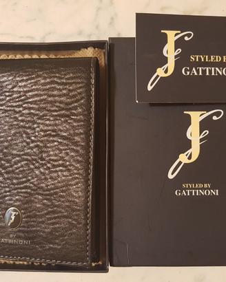 Portafoglio Gattinoni pelle nera anni '90