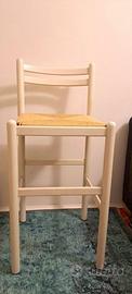 coppia sgabelli bianchi shabby country provenzale