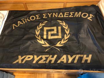 Bandiera politica Alba Dorata Golden Dawn destra