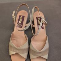 Sandali Susetta Beige Cuoio Made in italy 38