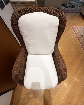 N 2 poltrone in rattan