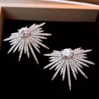 Orecchini acciaio stella brillantini in zirconia 
