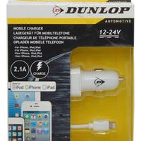 Caricabatterie mobile Dunlop 12V, 2,1° - NUOVO
