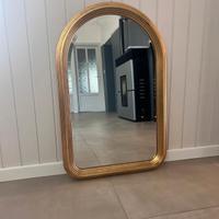 Specchio con cornice legno