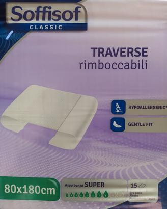 6 confezioni da 15 traversine salvaletto 80x180