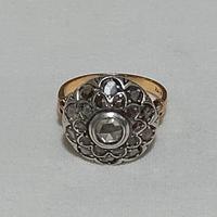 Anello in oro 18 kt e diamanti taglio rosetta