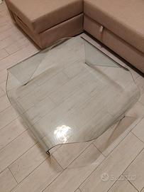 Tavolino da salotto in cristallo di design