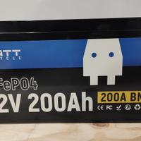 Batteria 12,8V 200A LiFePO4 WATTCYCLE fotovoltaico