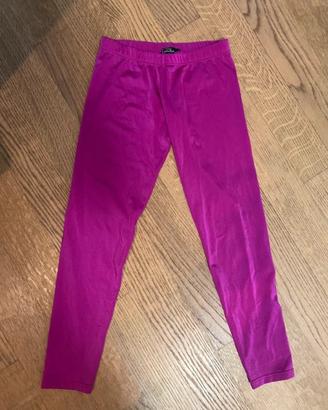 Leggings lucidi Pierre Mantoux fuxia