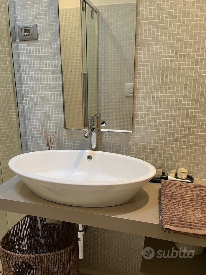 COMPRA SUBITO  MOBILE BAGNO SOSPESO 100 CM ROVERE SCURO DOPPIO