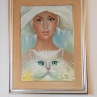 Quadro dipinto olio su tela Gastone Peirano