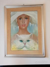 Quadro dipinto olio su tela Gastone Peirano