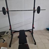 Mezzo rack con panca e set pesi 60kg