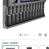 LiitoKala Lii-S12 18650 12-Slot LCD Display Carica