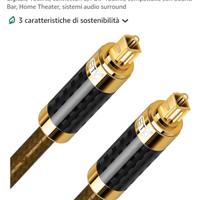 Cavo audio ottico EMK 2 metri 