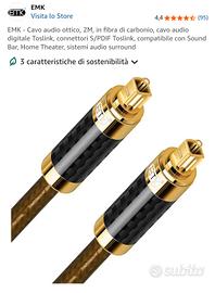 Cavo audio ottico EMK 2 metri 