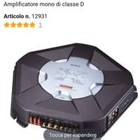 Amplificatore sony 1600 watt 2 ohm 4 ohm mono