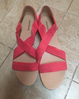 Sandalo scamosciato rosa
