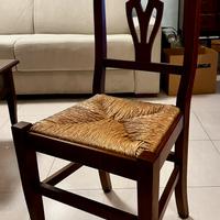Sedie in legno impagliate