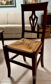 Sedie in legno impagliate