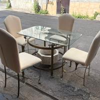 Tavolo con sedie in ferro battuto