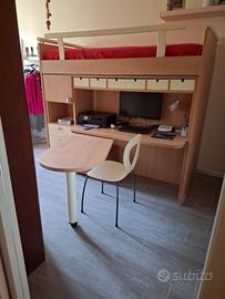 Letto a castello scorrevole